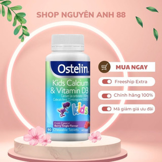 Canxi Ostelin Úc Kẹo Khủng Long 🔥𝐍𝐄𝐖🔥 90 viên cho bé từ 2 tuổi Xuất xứ Úc shopnguyenanh88