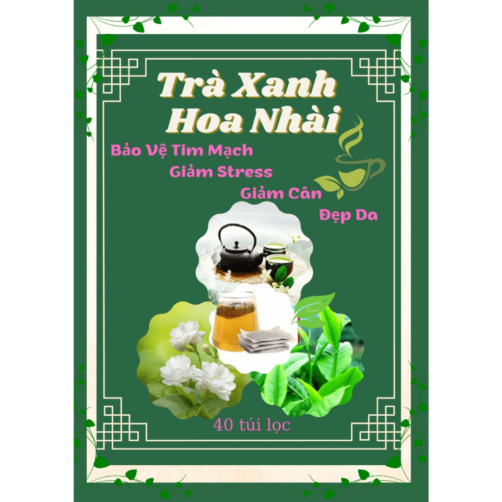 Trà Thanh Nhiệt Trà Xanh Hoa Nhài - giải nhiệt ngày hè, bảo vệ tim mạch , giảm cân hiệu quả