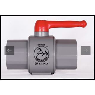 Van khoá nhựa pvc phi 90 Taijan tay đỏ