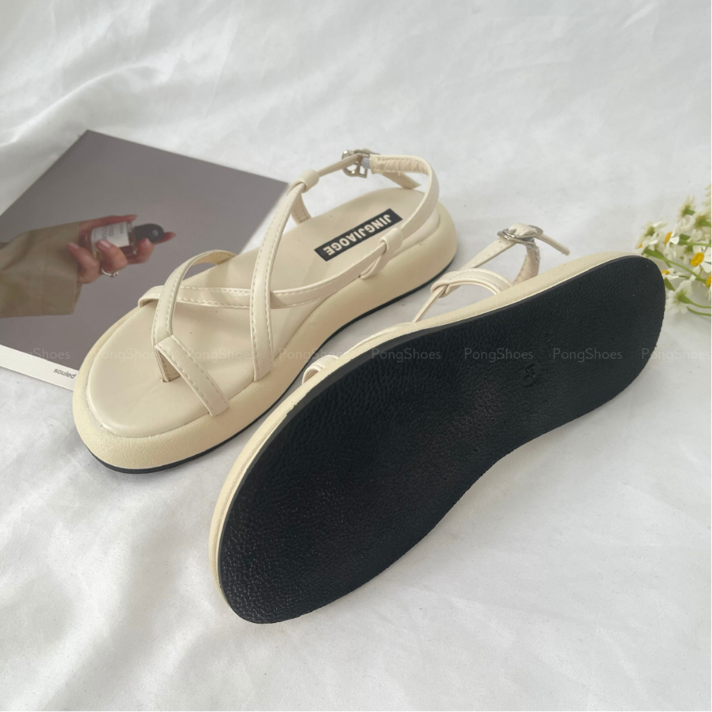 Giày Sandal dây bánh mì Pongshoes phong cách Ulzzangs FULL HỘP Mã  1408