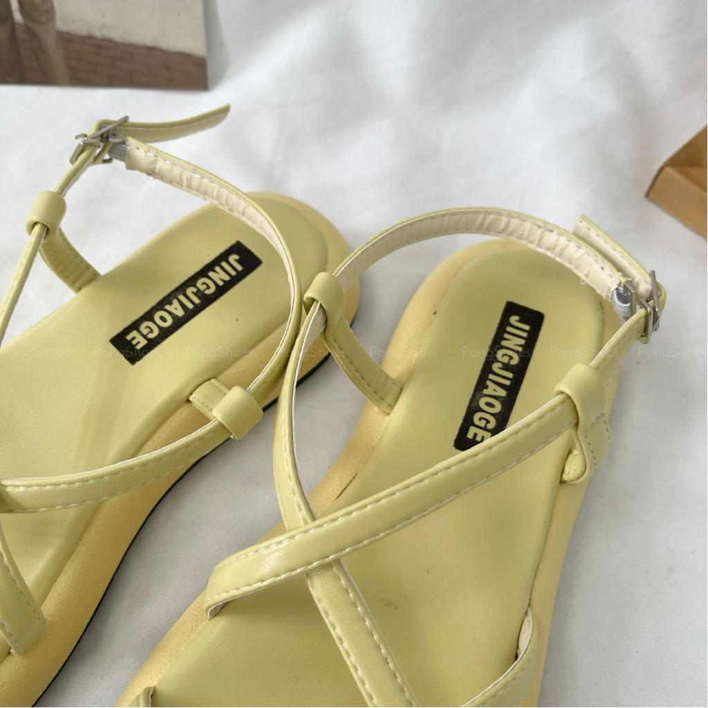 Giày Sandal dây bánh mì Pongshoes phong cách Ulzzangs FULL HỘP Mã  1408