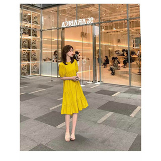 Đầm lụa tằm 3 màu rút eo V2725 Aholic