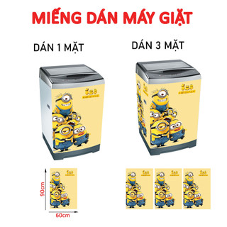 Decal dán máy giặt MINI.ON (vàng) - tủ lạnh mini (ĐỔI MẪU)
