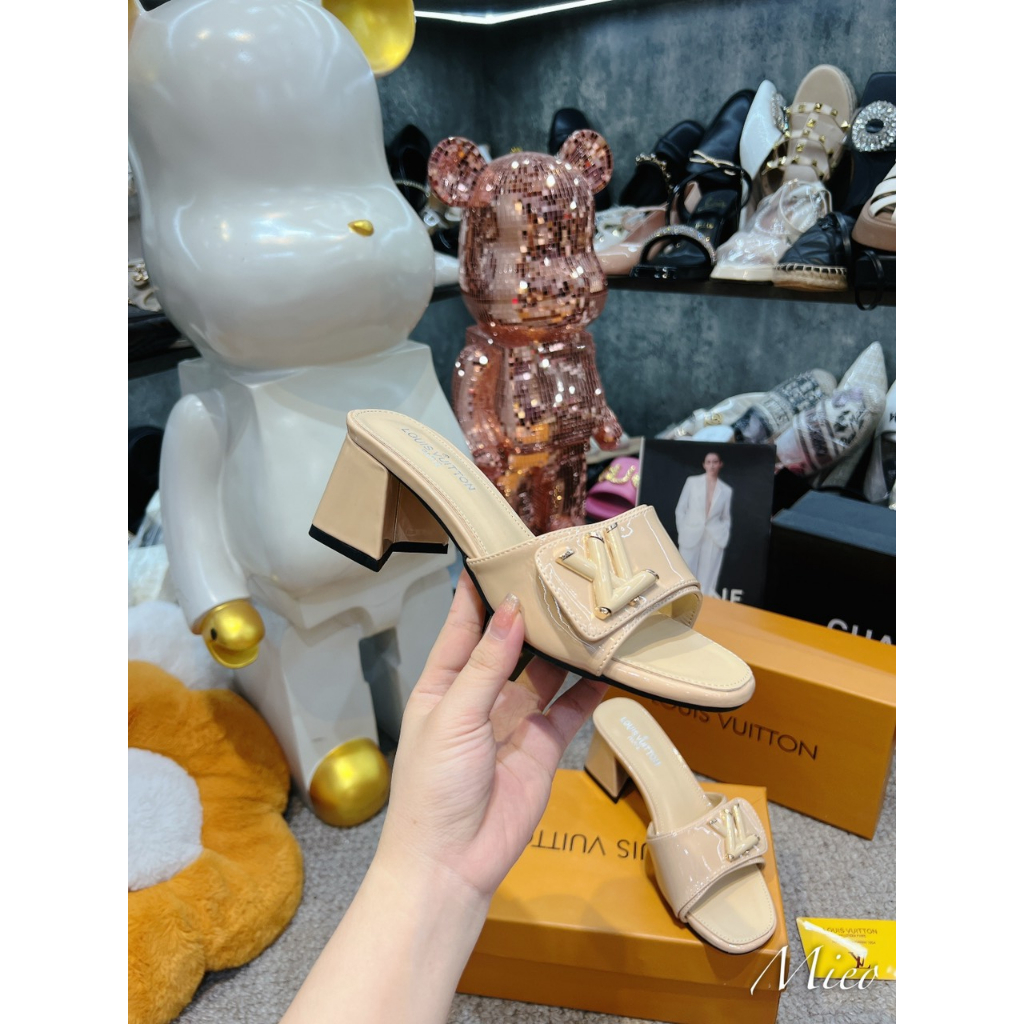 GUỐC LV DA BÓNG GÓT VÁT