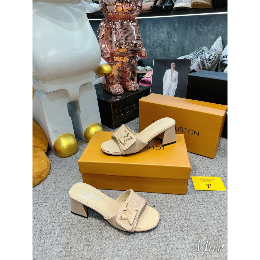 GUỐC LV DA BÓNG GÓT VÁT