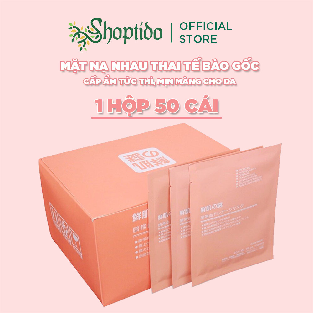 Combo mặt nạ nhau thai cừu, tế bào gốc Rwine Beauty dưỡng da Npp Shoptido