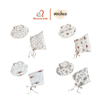 Set mũ yếm cho bé Mochee có nấc điều chỉnh thông minh tiện dụng - Monnie Kids