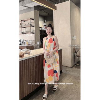Đầm hoa tay sát nách dáng dài