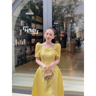 Đầm Xoè Dài Tay Phồng