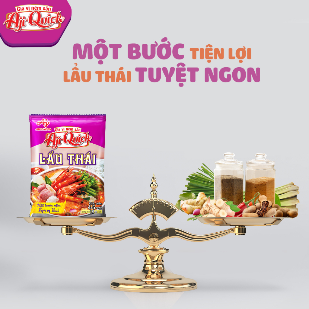 Combo 6 Gói Gia Vị Nêm Sẵn Aji-Quick® Lẩu Thái 50g/Gói