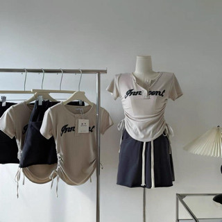 [Bigsize 55-100kg] Áo croptop  rút dây + chân váy