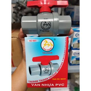 Van khoá nhựa PVC phi 21/27/34/42/49/60 Taijan, van cầu