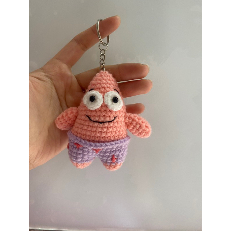 Móc khoá len hình sao biển Patrick