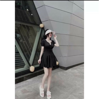 🌈BIGSIZE ĐẦM THUN GÂN CỔ V  🌈
