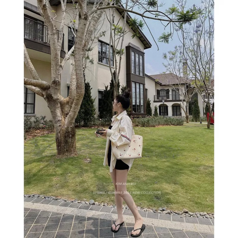 Set sơmi Thom mix váy 2s hàng loại 1- Kem.Studio