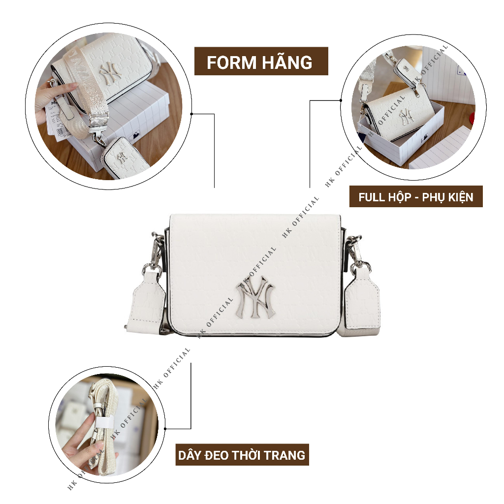 Túi đeo chéo MLB Monogram Hoodie Bag NY Yankees thời trang nữ hàng Quảng Châu cao cấp  phong cách Hàn Quốc - HK Official