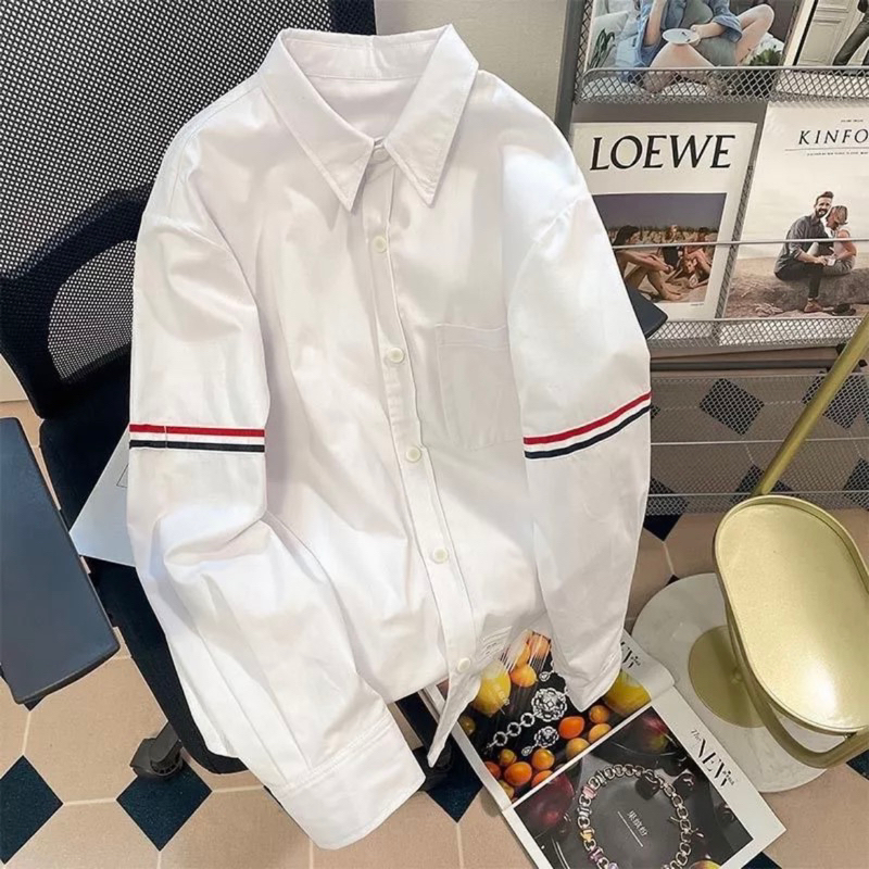 Set sơmi Thom mix váy 2s hàng loại 1- Kem.Studio