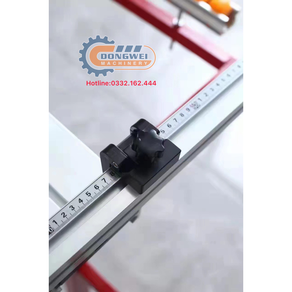 Máy cưa bàn trượt mini 2 lưỡi WJ 290, gập gọn linh hoạt thuận tiện mang đi công trình gồm máy và và bàn