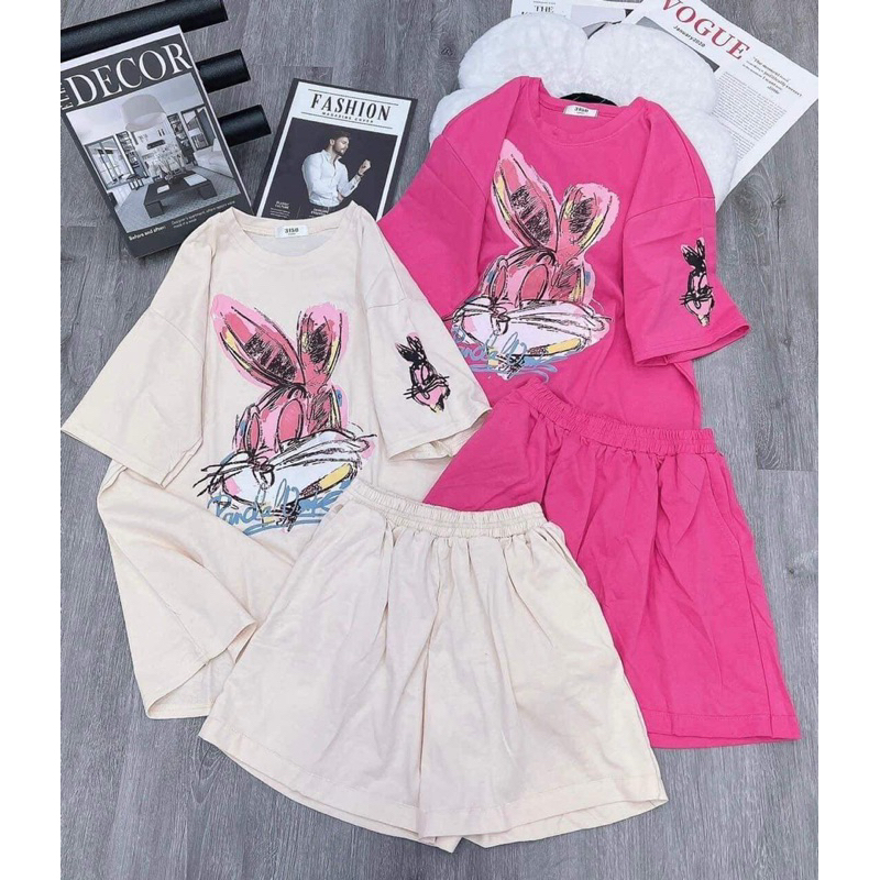 Sét Bộ Cotton Hình Thỏ