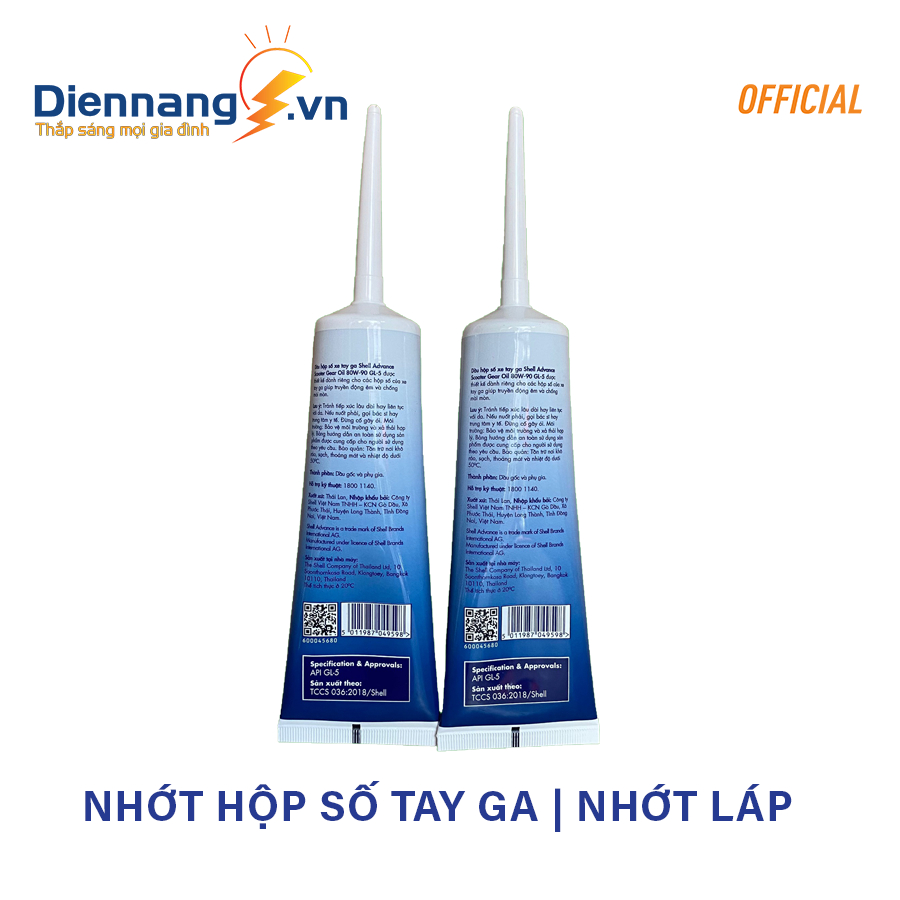 Nhớt Hộp Số, Nhớt Láp Xe Tay Ga Shell Advance Scooter Gear Oil 120ml, Hàng Chính Hãng, Giá Tốt - Điện Năng