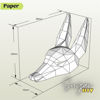 Mô hình giấy _ Mặt nạ Anubis