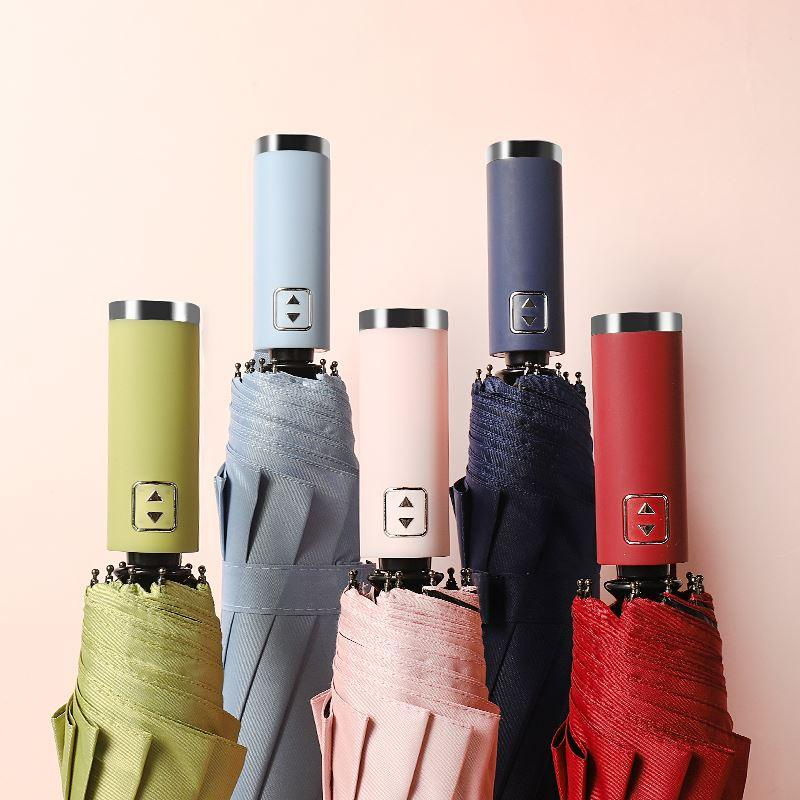 Ô dù che mưa đi nắng 12 nan nan mở tự động gấp nhỏ gọn cầm tay 2 chiều cỡ lớn to cho xe hơi ô tô chống thấm nước