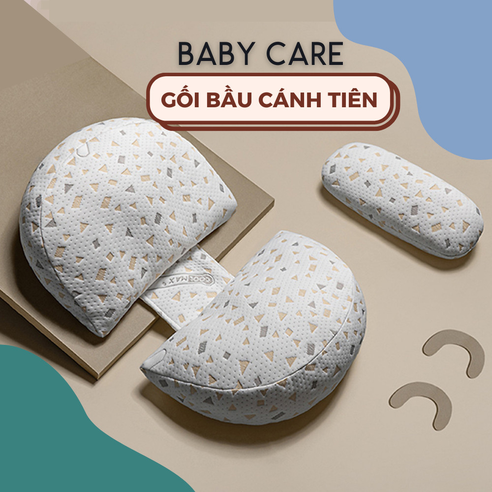 Gối bà bầu cánh tiên cao cấp, giảm tối đa đau lưng, tặng kèm gối phụ, hỗ trợ mẹ và bé ngủ ngon giấc