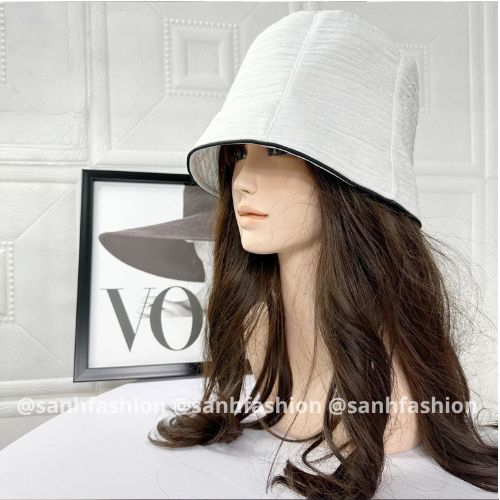 Mũ BUCKET vành cụp trơn viền vành Mũ tai bèo vải nhún cao cấp thời trang form unisex nam nữ_sanhfashion
