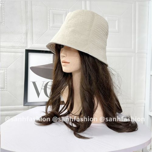 Mũ BUCKET vành cụp trơn viền vành Mũ tai bèo vải nhún cao cấp thời trang form unisex nam nữ_sanhfashion