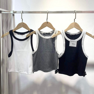 Áo ba lỗ croptop viền