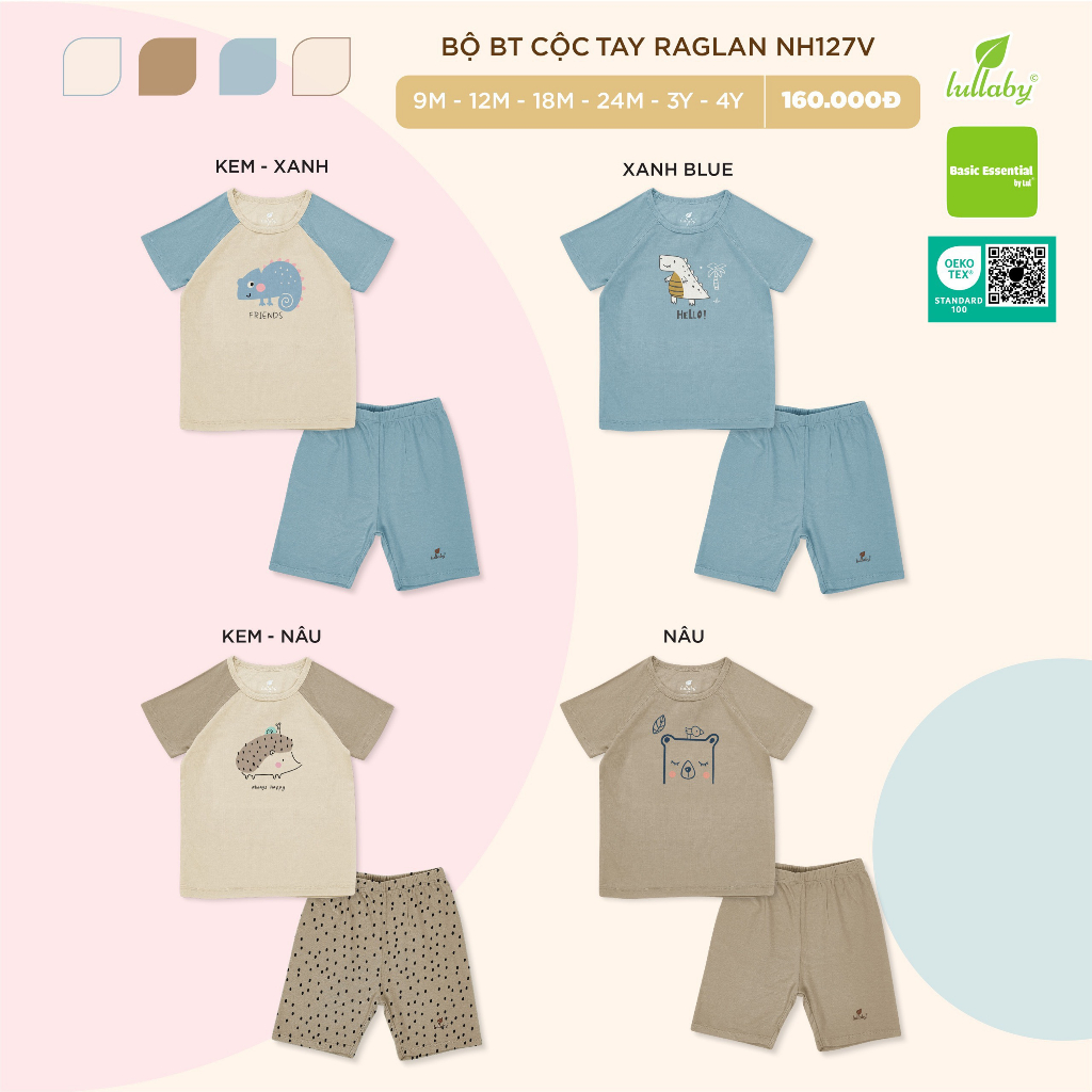 Bộ BT cocojtay Raglan [ LULLABY 2023 NH127V ]