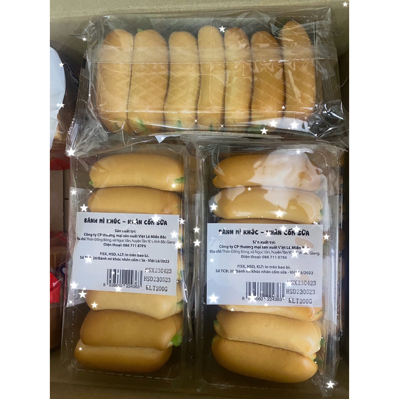 Bánh mì khúc nhân cốm sữa 200g