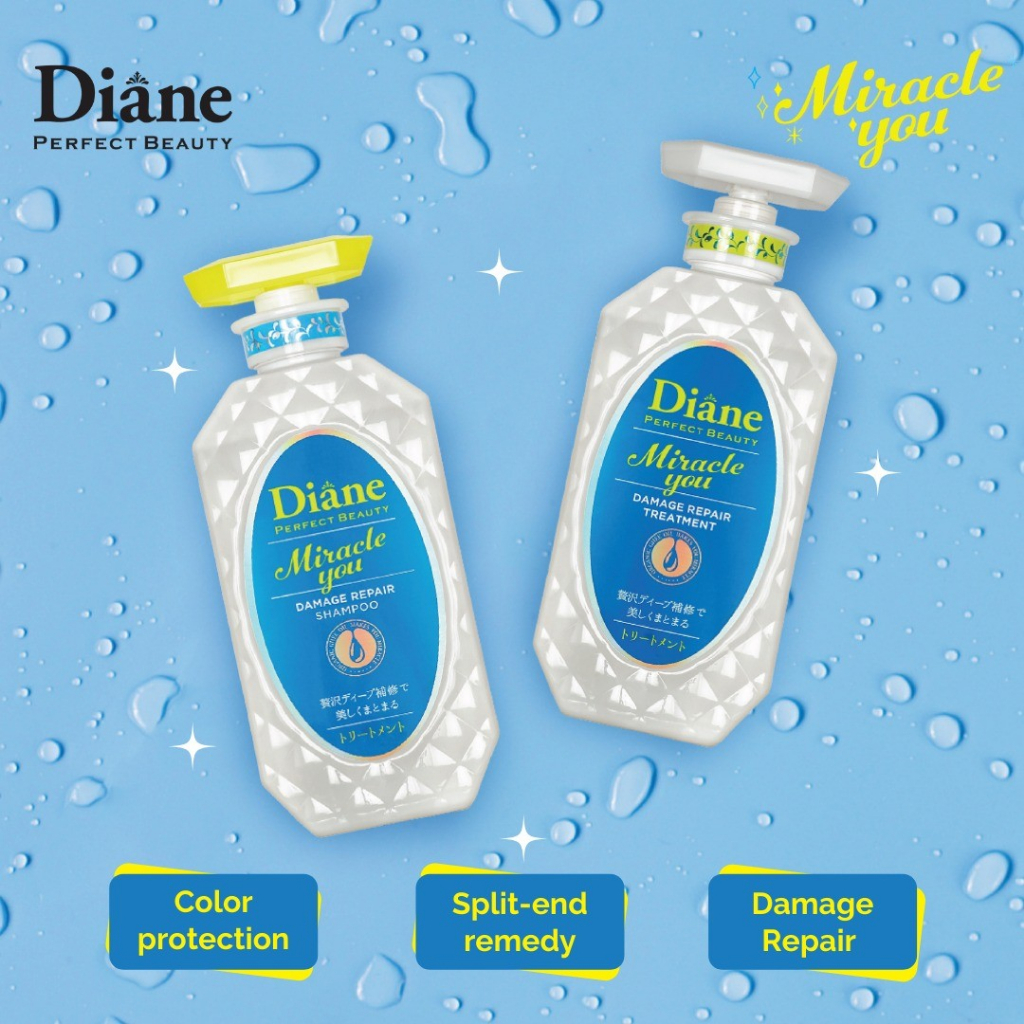 Dầu gội phục hồi hư tổn dành cho tóc nhuộm tẩy Diane Miracle You Damage Repair 450ml