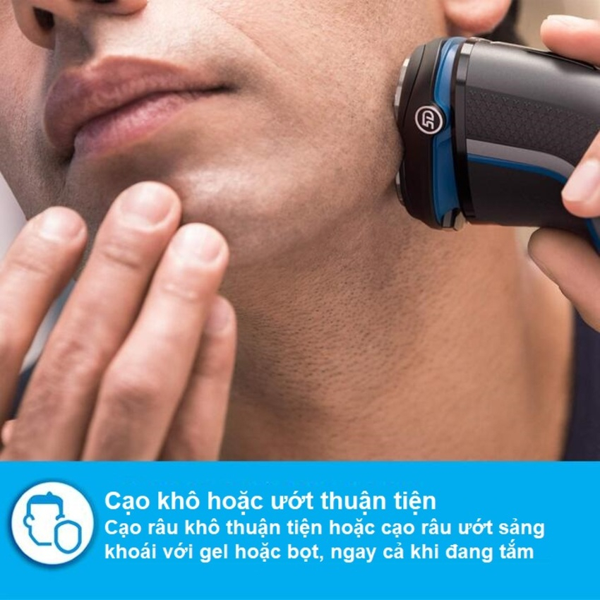 Máy cạo râu khô và ướt cao cấp thương hiệu Philips S3206/09 kết hợp đầu tỉa mai