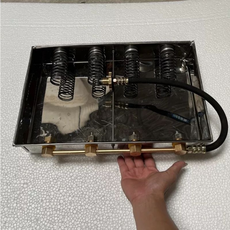 Mâm sạc/ Máng sạc Inox Dồn Gas Lon Mini n (Bộ Dồn Gas Mini lon Gas)+TẶNG kèm 10 nút nhựa