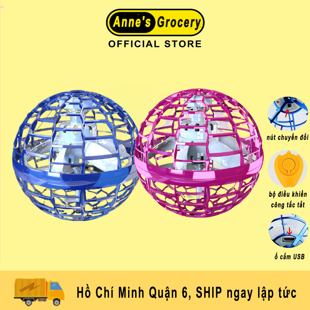 Quả bóng ma thuật nổi với đèn nhấp nháy nhiều màu sắc, Bóng bay UFO cho trẻ em Đồ chơi giải trí ngoài trời cho trẻ em