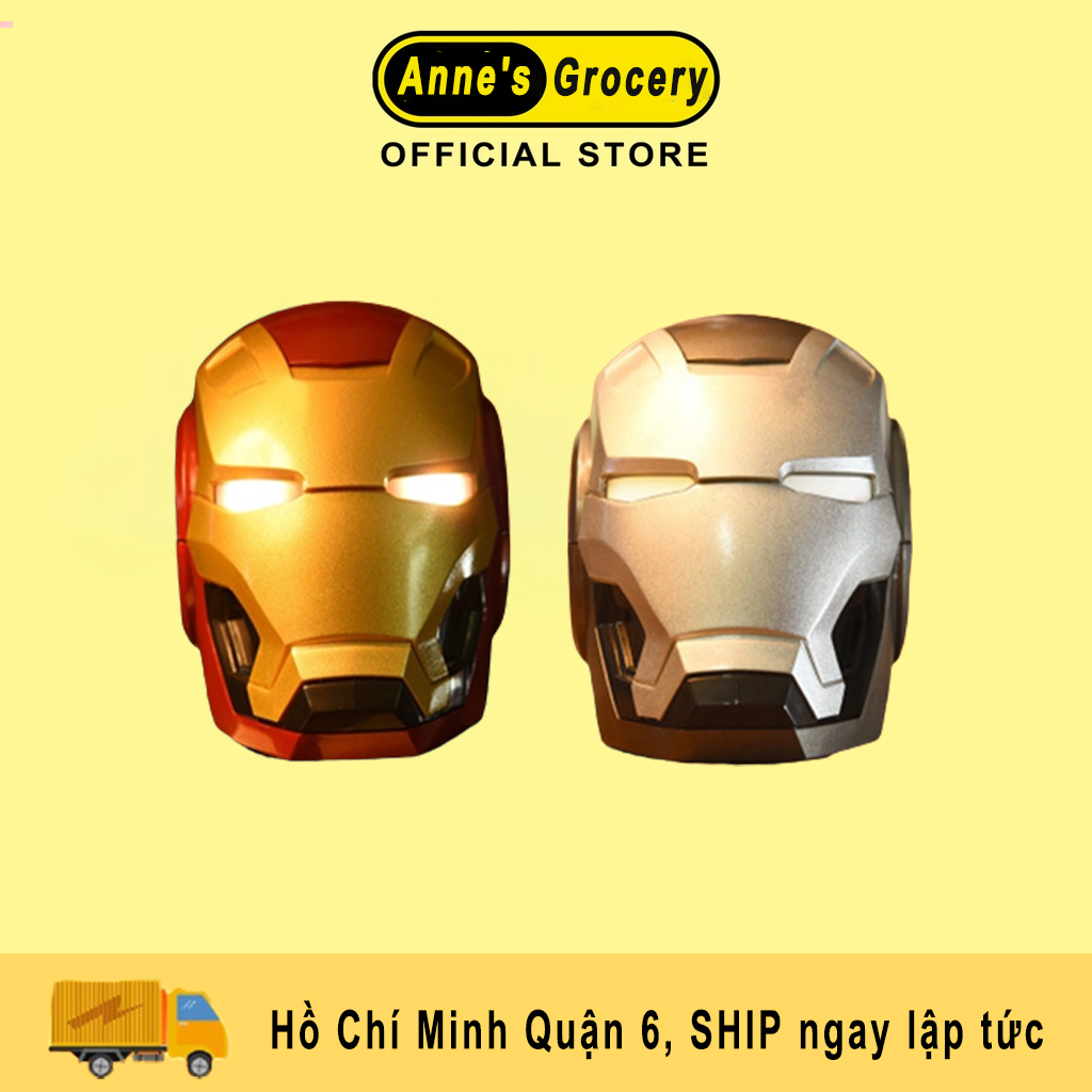 Loa không dây Creative Mini Iron Man Phiên bản âm thanh tiêu chuẩn có đèn LED Hỗ trợ âm thanh Bluetooth Thẻ nhớ USB