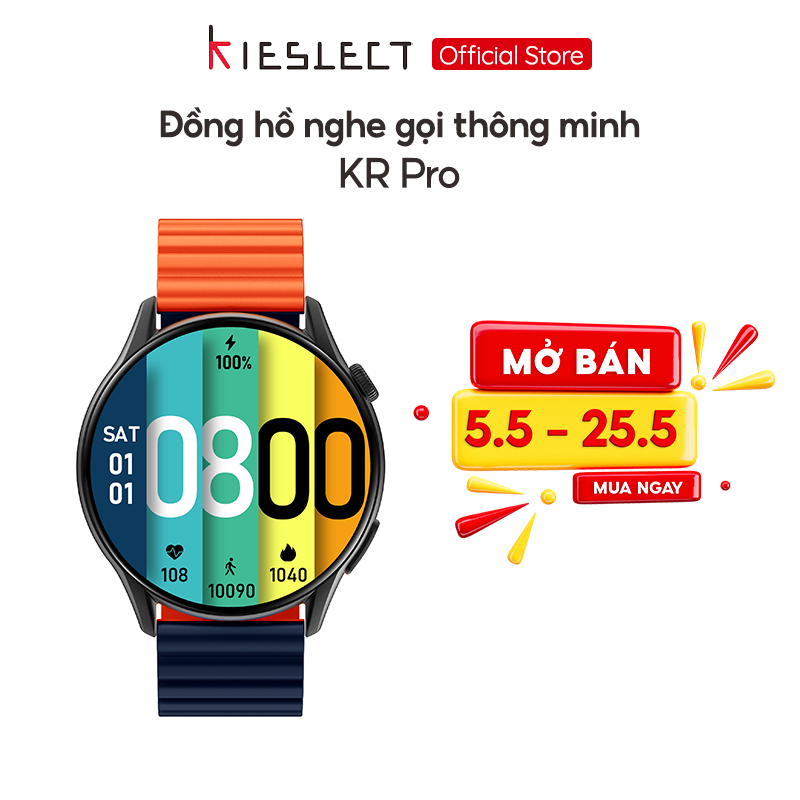 Đồng hồ thông minh Kieslect Kr Pro | Amoled 1.43 Inch | 70 chế độ tập | Nghe gọi | Tặng Thêm Dây Đeo - Hàng Chính Hãng