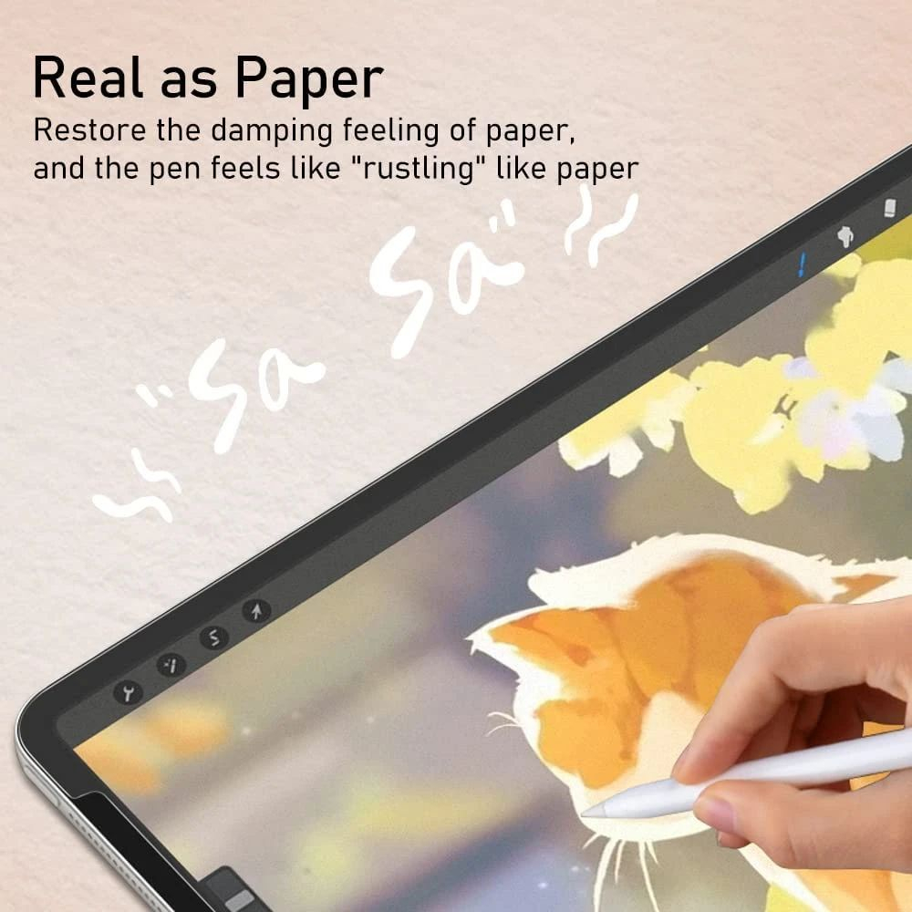 Goojodoq Tấm Bảo Vệ Màn Hình Cho iPad Pro 11 12.9 Air 5 4 10.2 7 8 9 Thế Hệ Thứ 10 Cho iPad Phim Họa Tiết Giấy Như Giấy