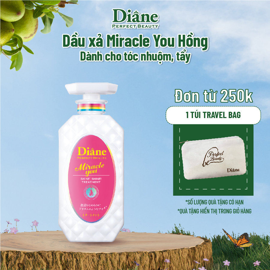 Dầu xả phục hồi sáng bóng dành cho tóc nhuộm tẩy Diane Miracle You Shine Shine Shampoo & Treatment