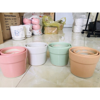 Chậu men sứ Bát Tràng