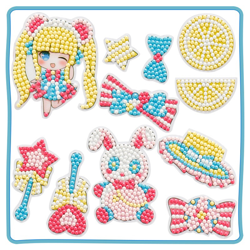 Set Sticker tự đính đá thủ công nhiều hoạ tiết