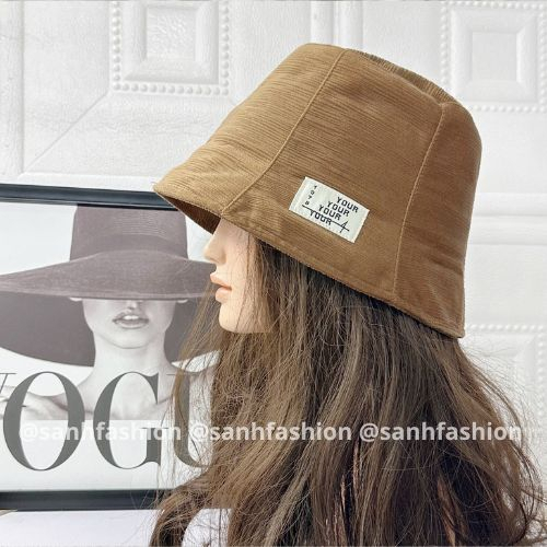 Mũ bucket vành cụp thêu tem YOUR hottrend Mũ tai bèo vải nhún vân sọc cao cấp thời trang form unisex nam nữ_sanhfashion