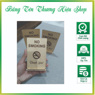Bảng cấm hút thuốc - qr cod - wifi bằng gỗ & mica