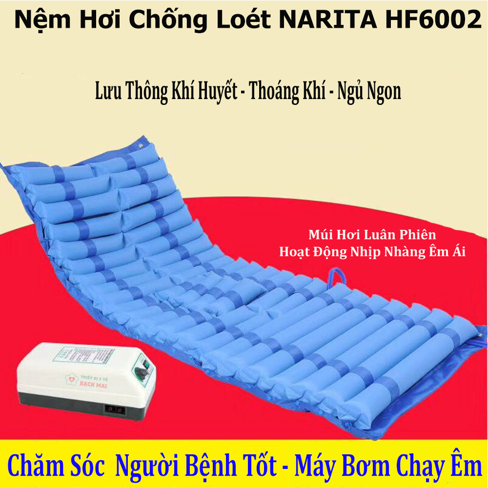 Đệm Hơi Chống Loét NARITA HF6002 Cao Cấp Có Khoét Lỗ Để Bô Vệ Sinh