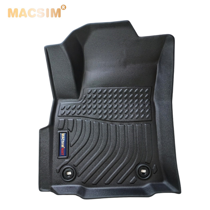 Thảm lót sàn xe ô tô Toyota Hilux 2015-2022  Nhãn hiệu Macsim chất liệu nhựa TPE hàng loại 2
