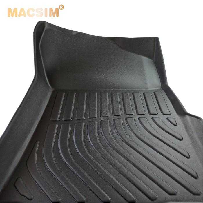 Thảm lót sàn xe ô tô Toyota Hilux 2015-2022  Nhãn hiệu Macsim chất liệu nhựa TPE hàng loại 2