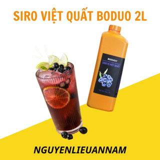 Siro Việt quất Boduo pha trà sữa, trá trái cây hương vị tự nhiên, thơm ngon- can 2,5kg