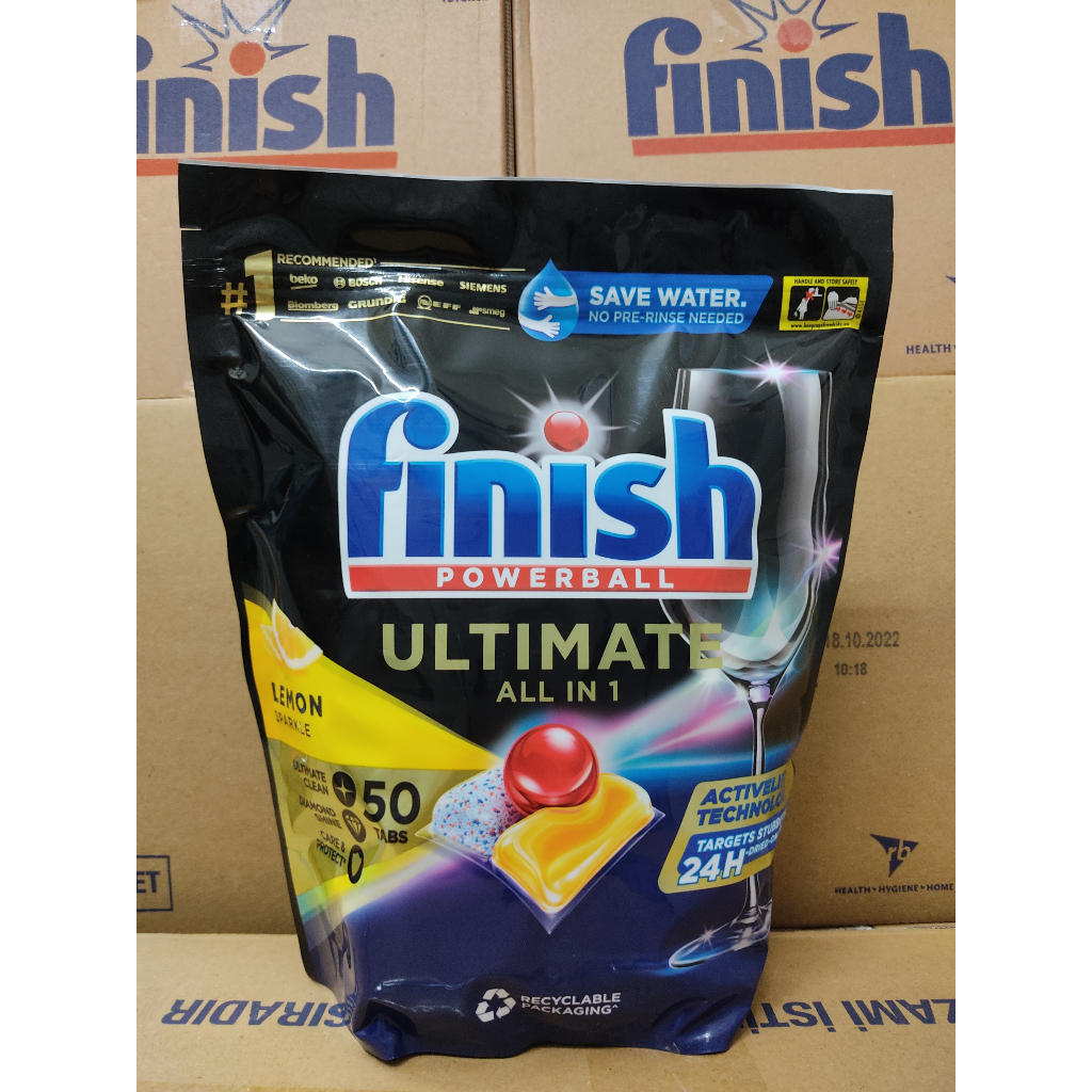 Viên rửa bát Finish Quantum Ultimate 100 viên hương chanh - Nhập Khẩu Chính Hãng