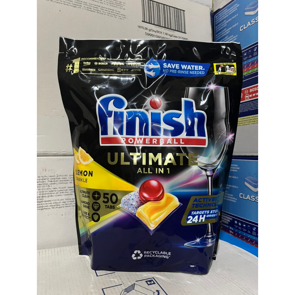 Viên rửa bát Finish Quantum Ultimate 100 viên hương chanh - Nhập Khẩu Chính Hãng